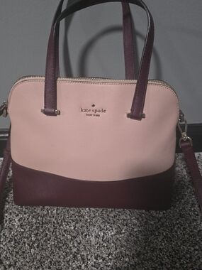 kate spade Two-Tone Pink and Burgundy Dome Satchel
